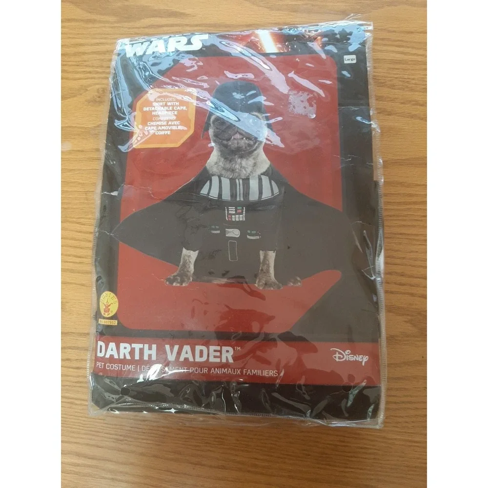 Disney Darth Vador‎ dog costume sz large.